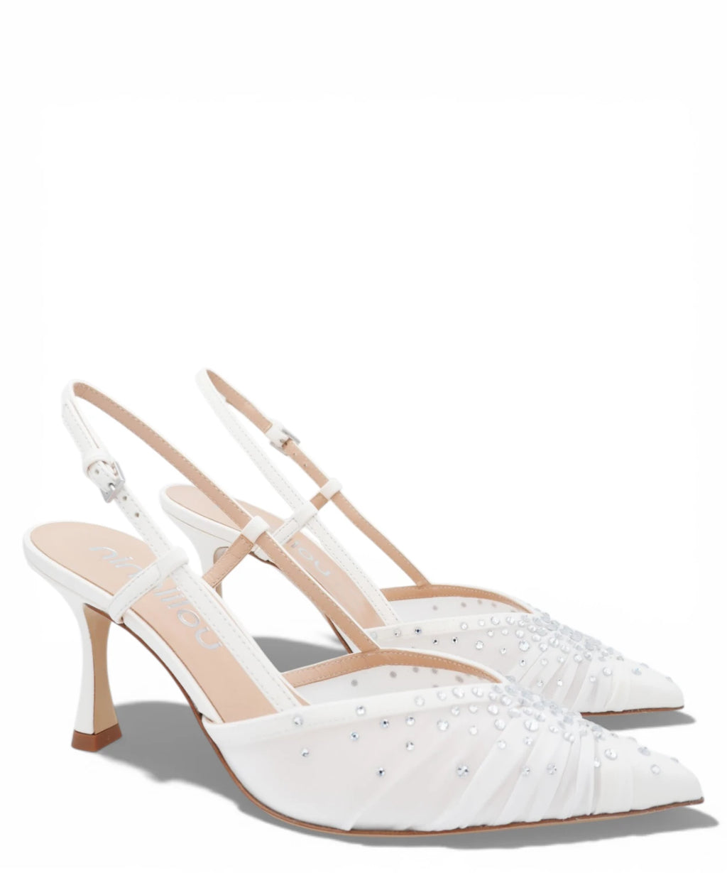 Escarpin slingback Amy 757C avec strass pour cérémonie