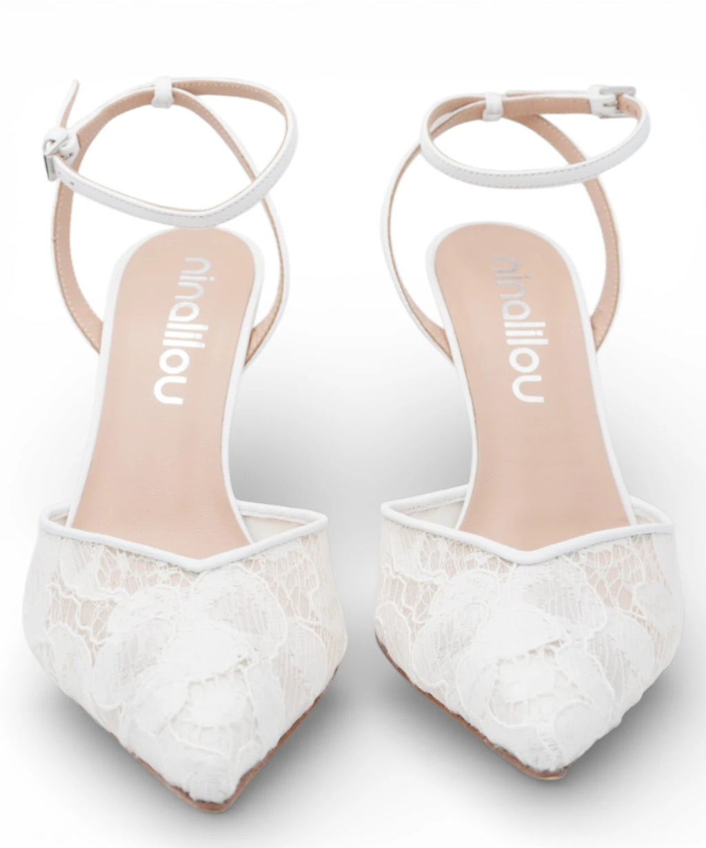 Chaussures de mariée Ninalilou Amy en nappa blanc
