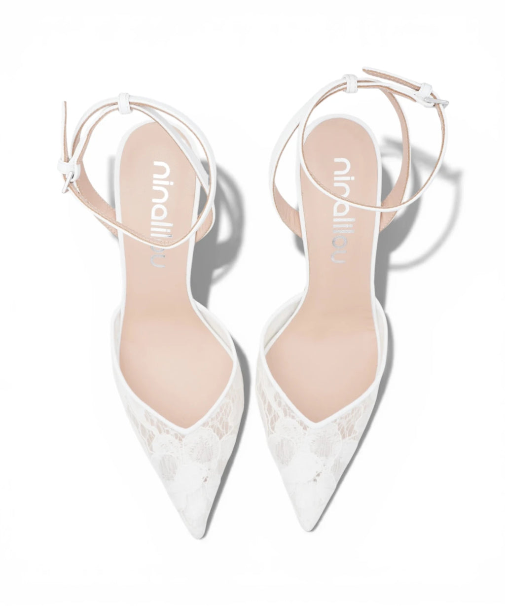 Chaussures de mariée Ninalilou Amy en nappa blanc