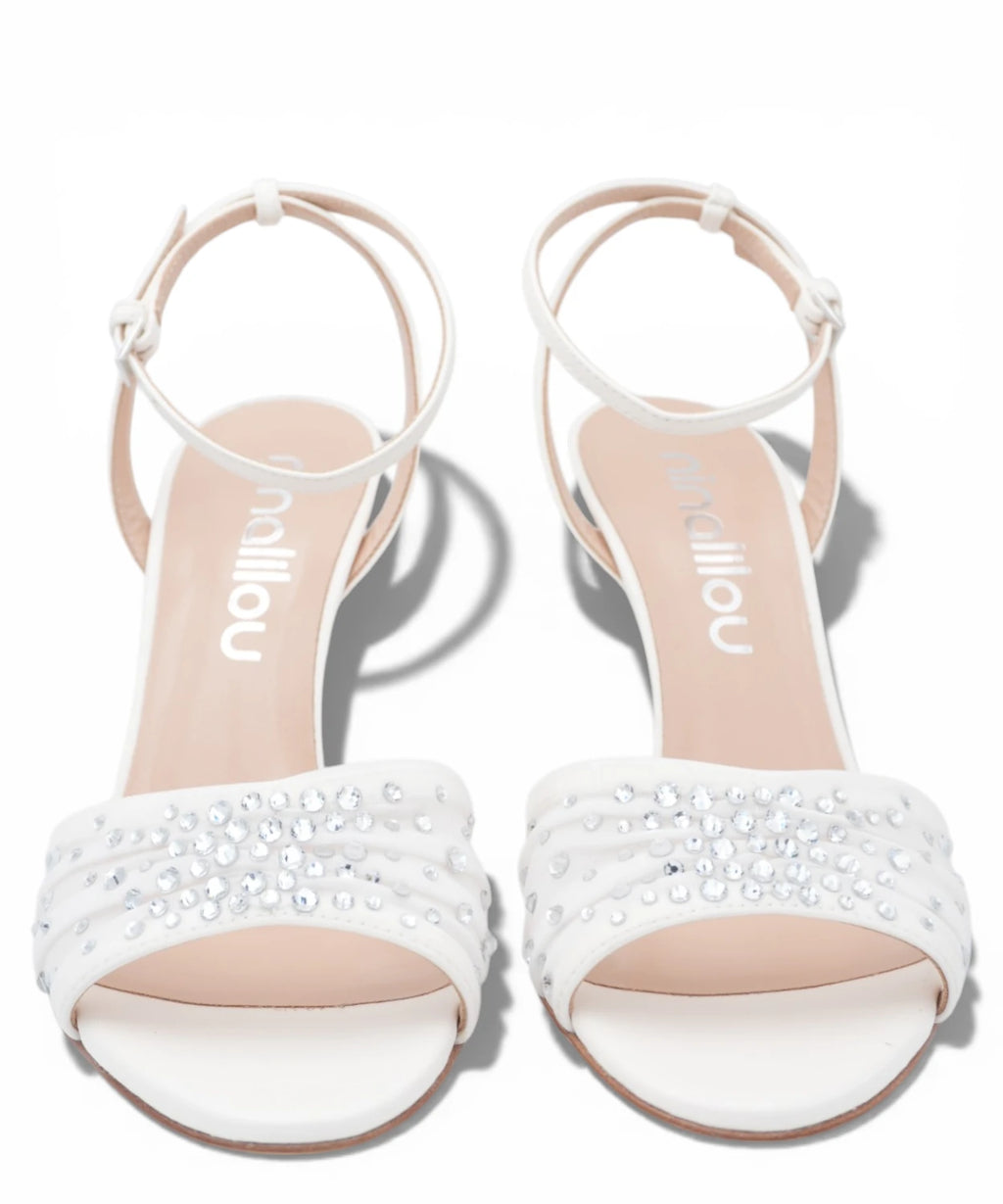 Sandales de mariée Ninalilou Mya 905 en nappa ivoire