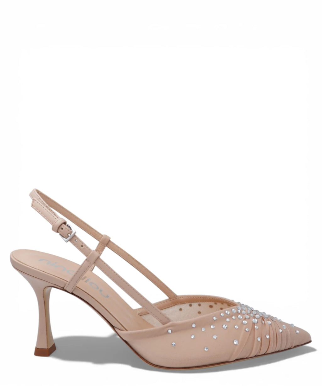Ninalilou Amy 757 C – Slingback nude avec strass