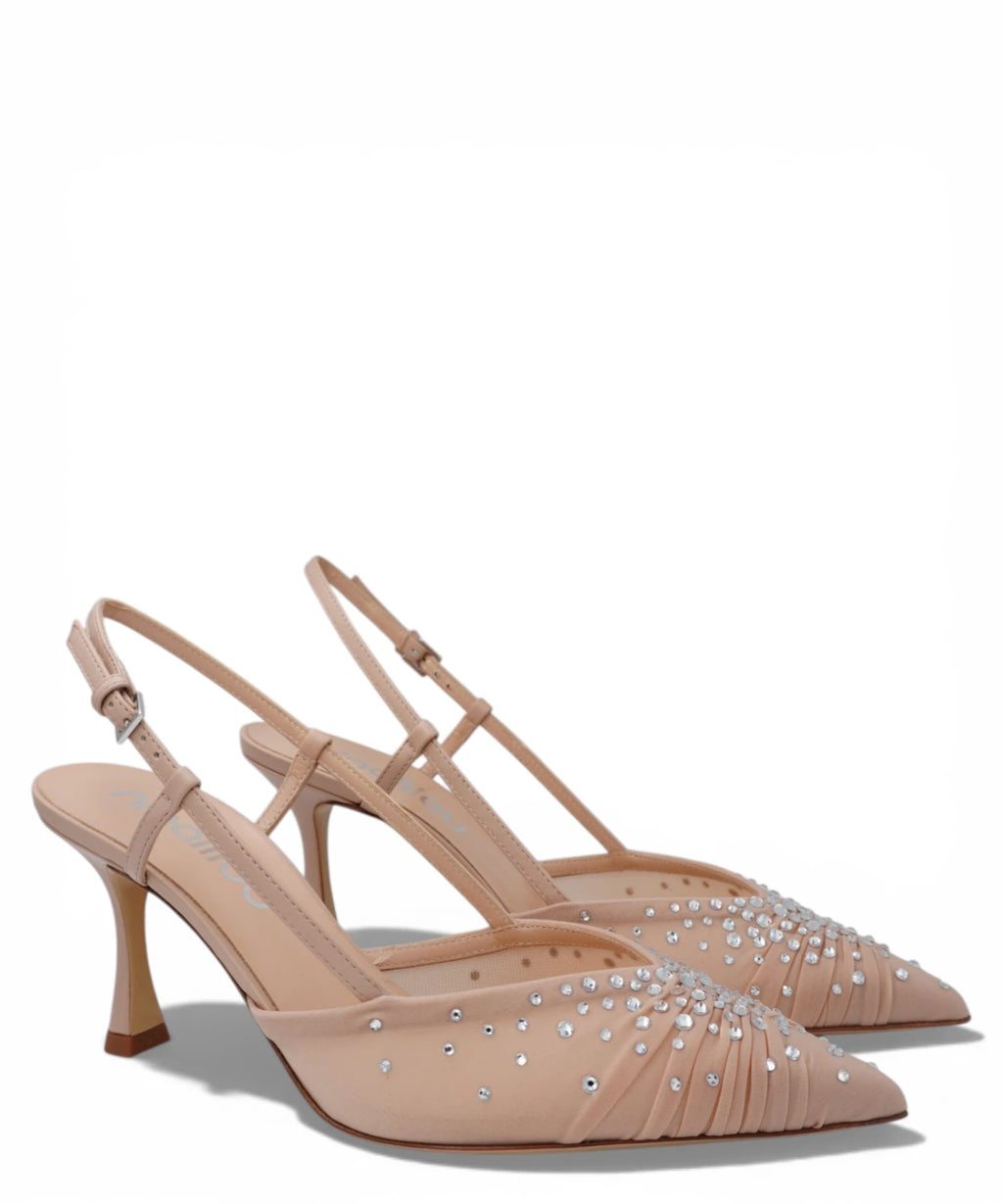 Ninalilou Amy 757 C – Slingback nude avec strass