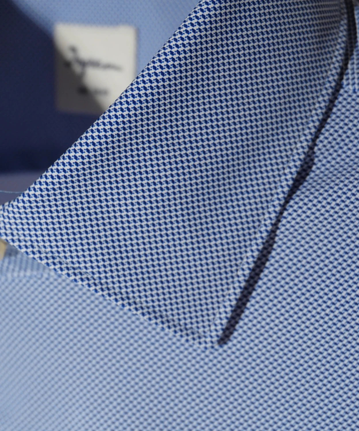 Chemise homme Ingram bleue stretch avec micro-motif