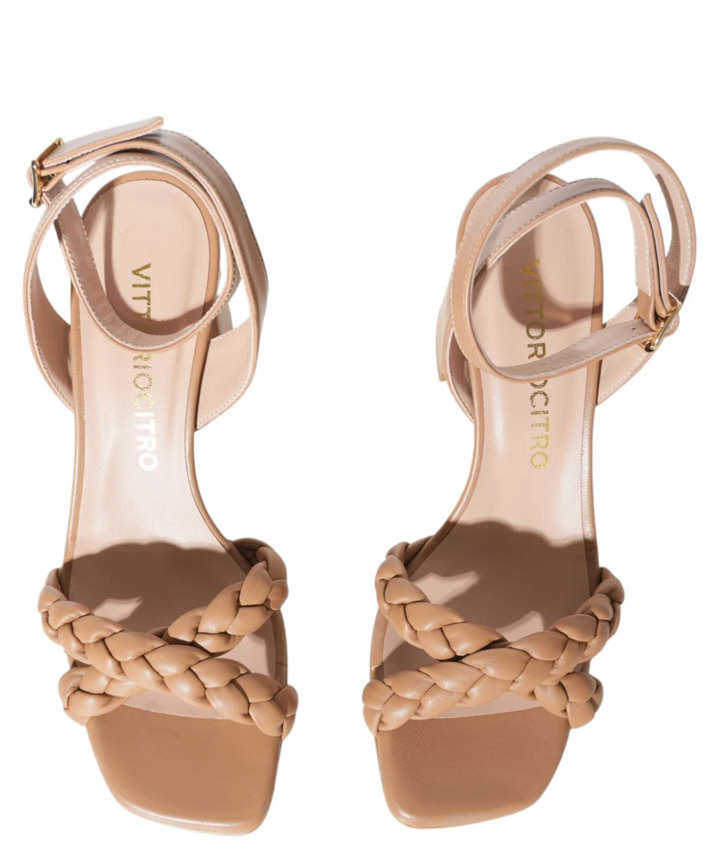 Sandales femme cuir talon large 70 mm élégantes et polyvalentes