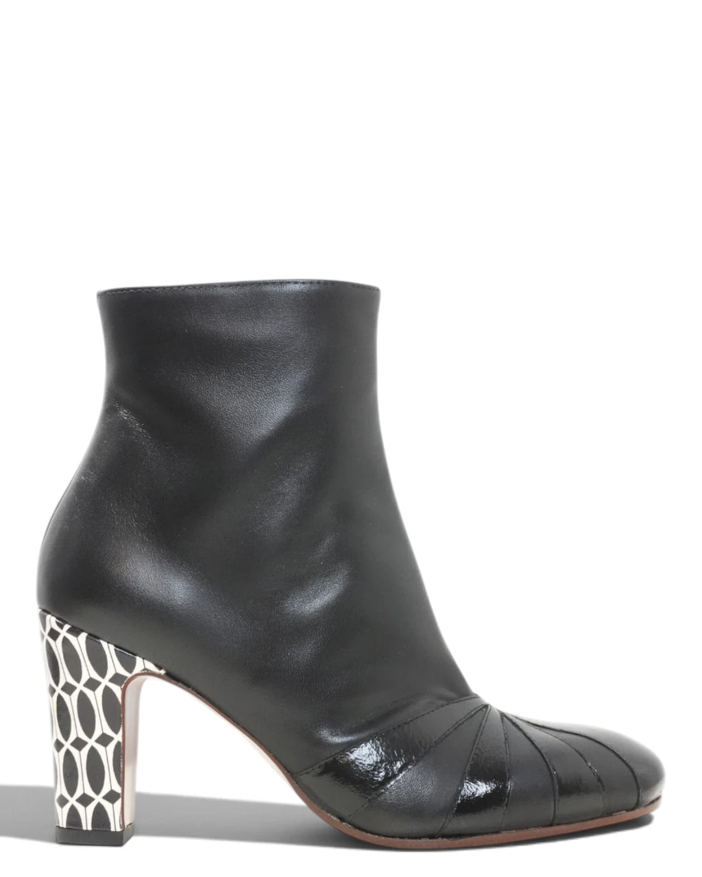 Bottines femme Chie Mihara en cuir noir brillant