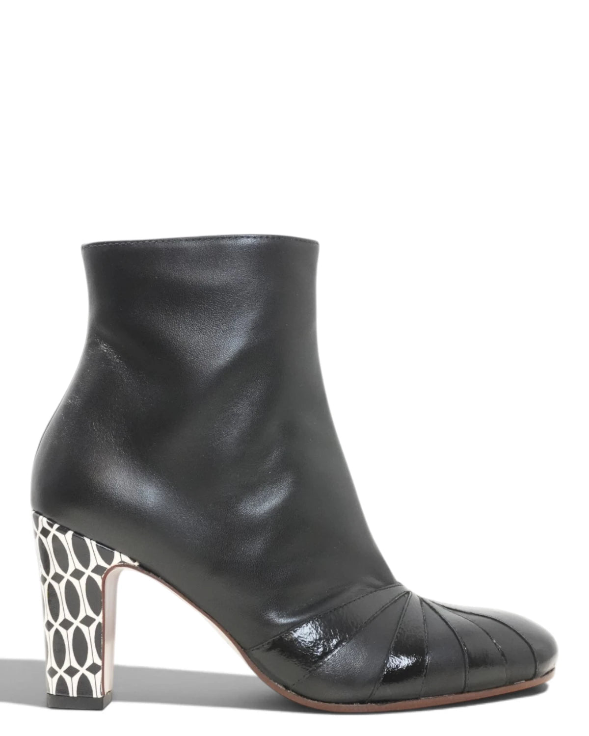 Bottines femme Chie Mihara en cuir noir brillant