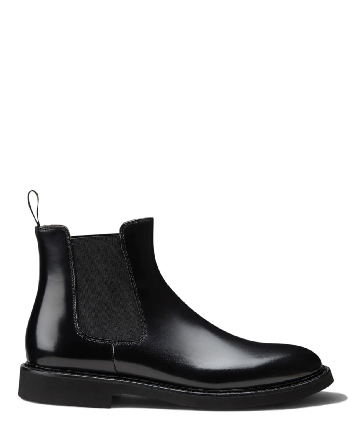 Bottines Homme Beatles en cuir noir avec semelle en caoutchouc