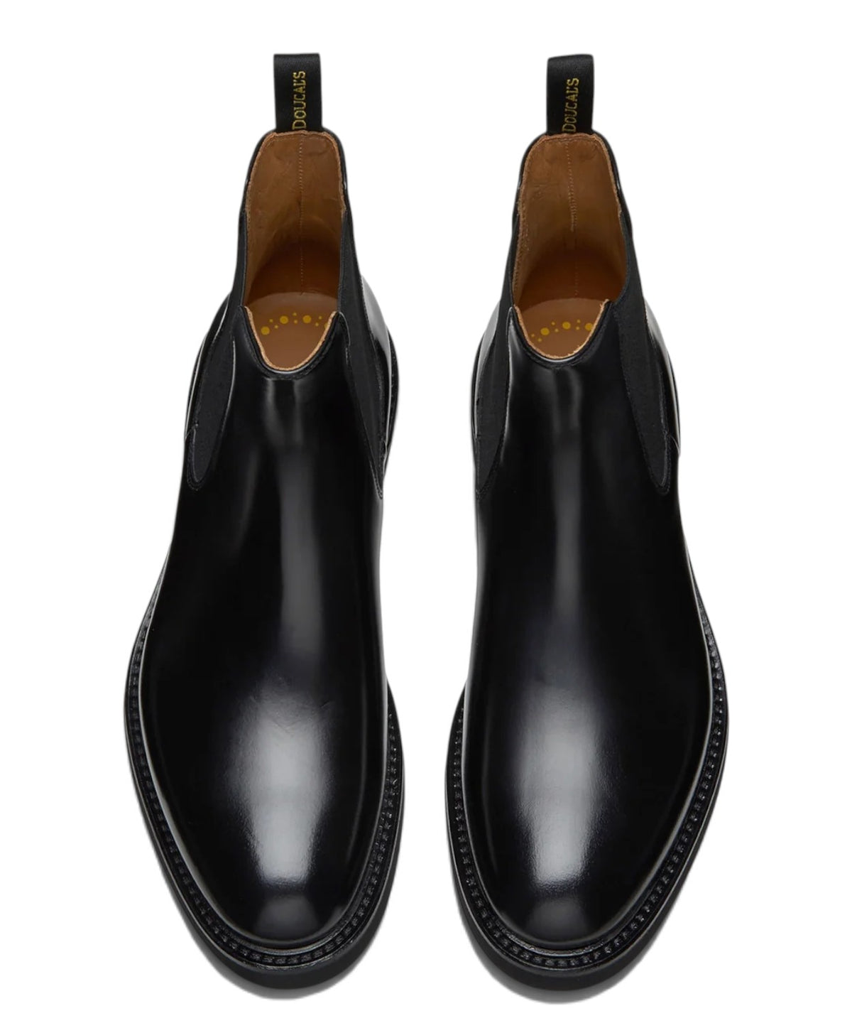 Bottines Homme Beatles en cuir noir avec semelle en caoutchouc