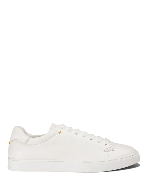 Baskets Homme en Cuir Blanc avec Memory Foam