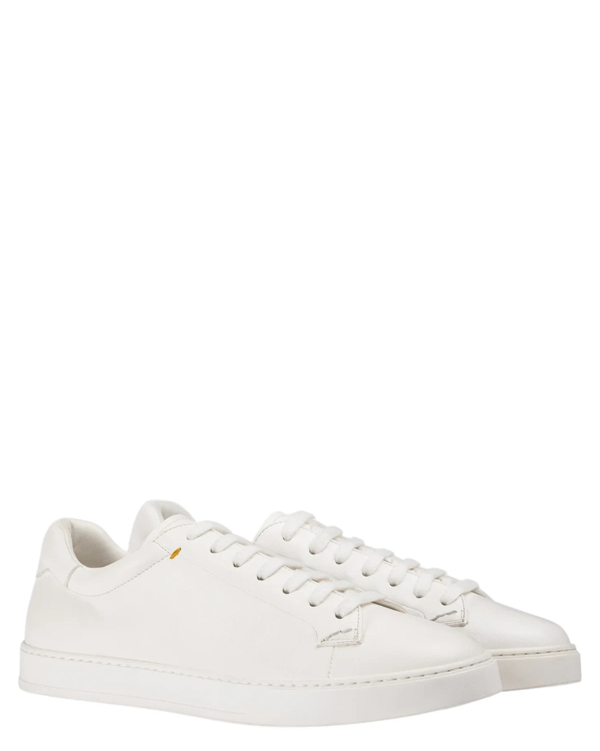 Sneakers Uomo Pelle Bianca con Memory Foam - Made in Italy