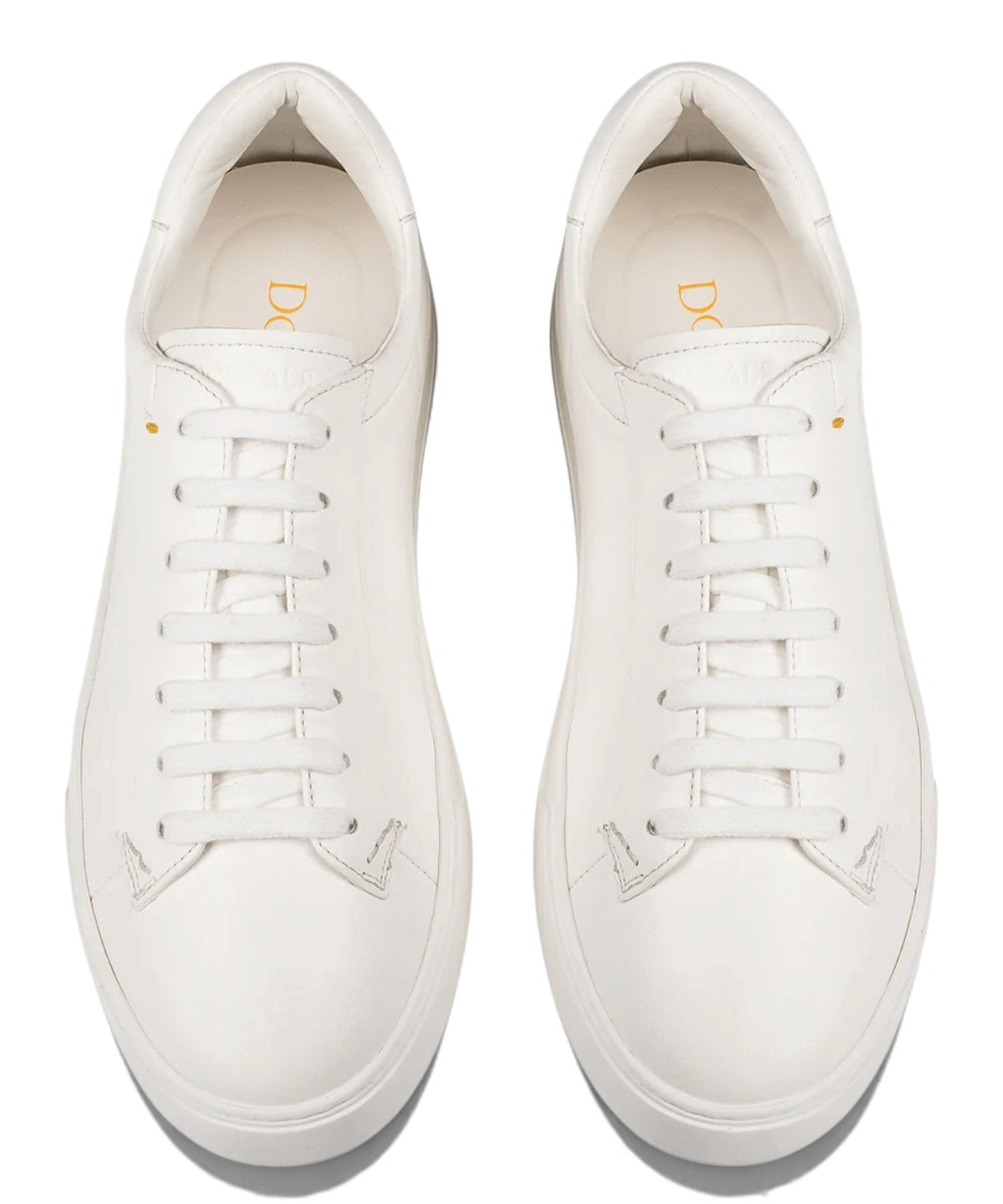 Baskets Homme en Cuir Blanc avec Memory Foam