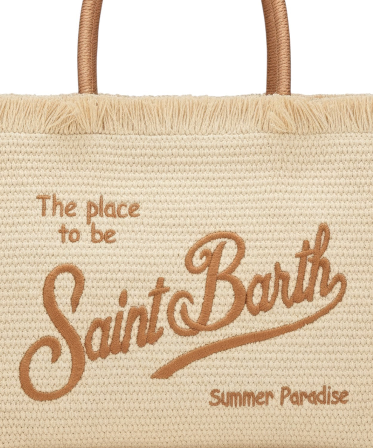 Sacs Vanity MC2 Saint Barth en paille avec logo et poignées contrastées