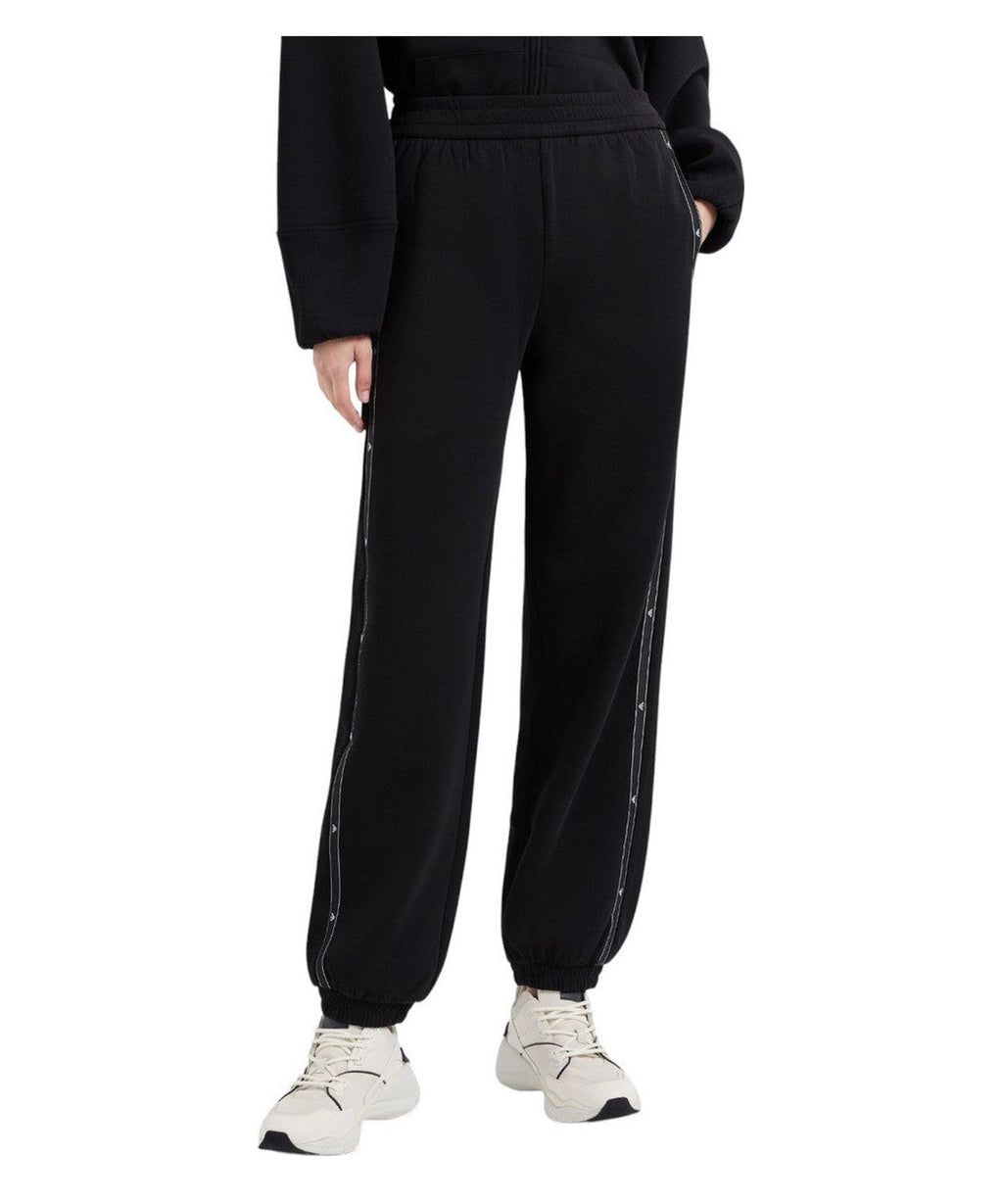 Joggers in jersey doppio con nastro con logo dell'aquila-Emporio Armani-Pantaloni-Vittorio Citro Boutique
