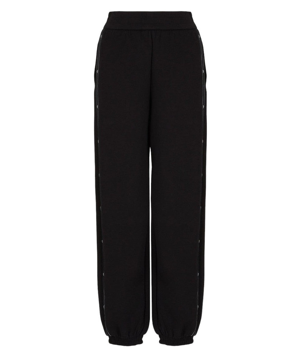 Joggers in jersey doppio con nastro con logo dell'aquila-Emporio Armani-Pantaloni-Vittorio Citro Boutique