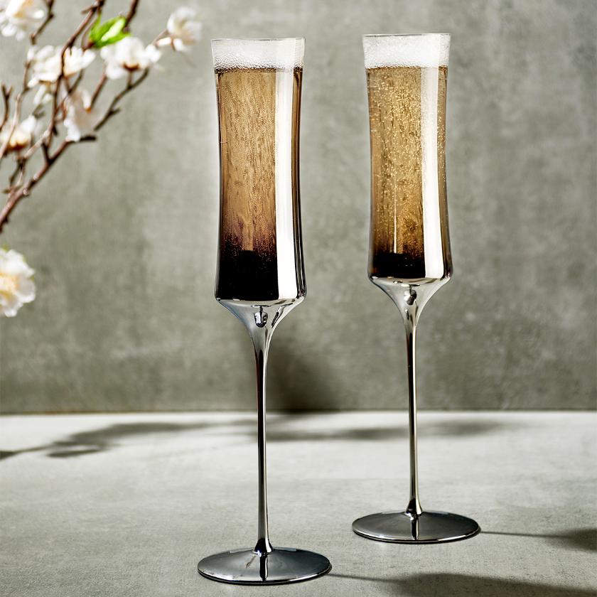 Dream Parade Set of 2 Champagne Glasses-NUDE EU-Champagne glass-Vittorio Citro Boutique