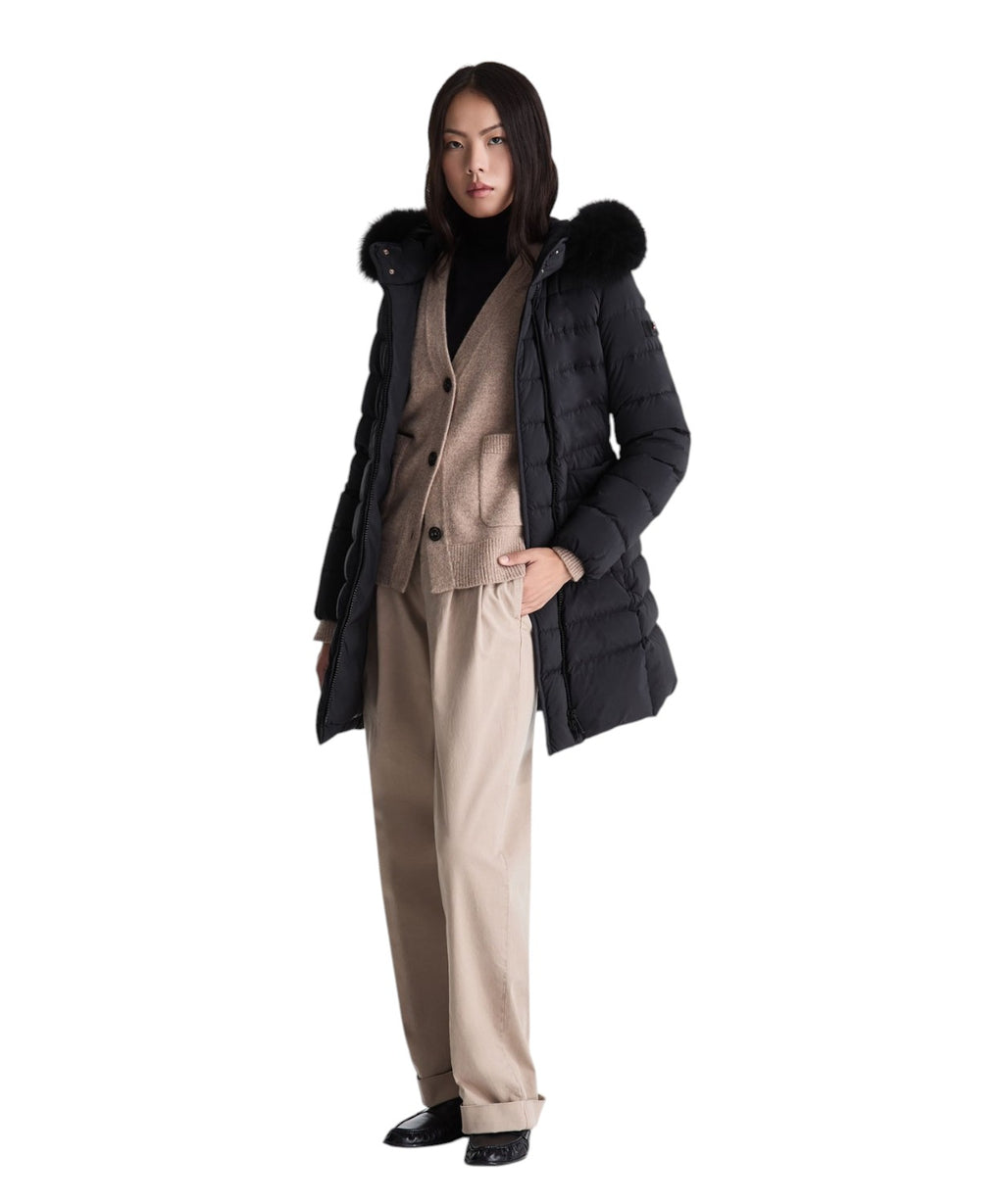 Seriola ML 06 Fur Doudoune longue en fourrure de renard