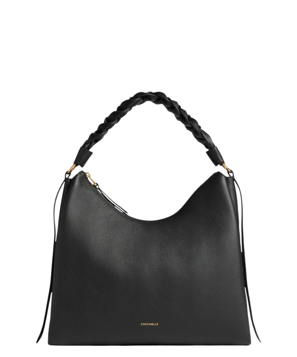 Sac Boheme Medium en cuir Double avec poignée tressée