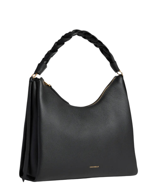 Sac Boheme Medium en cuir Double avec poignée tressée