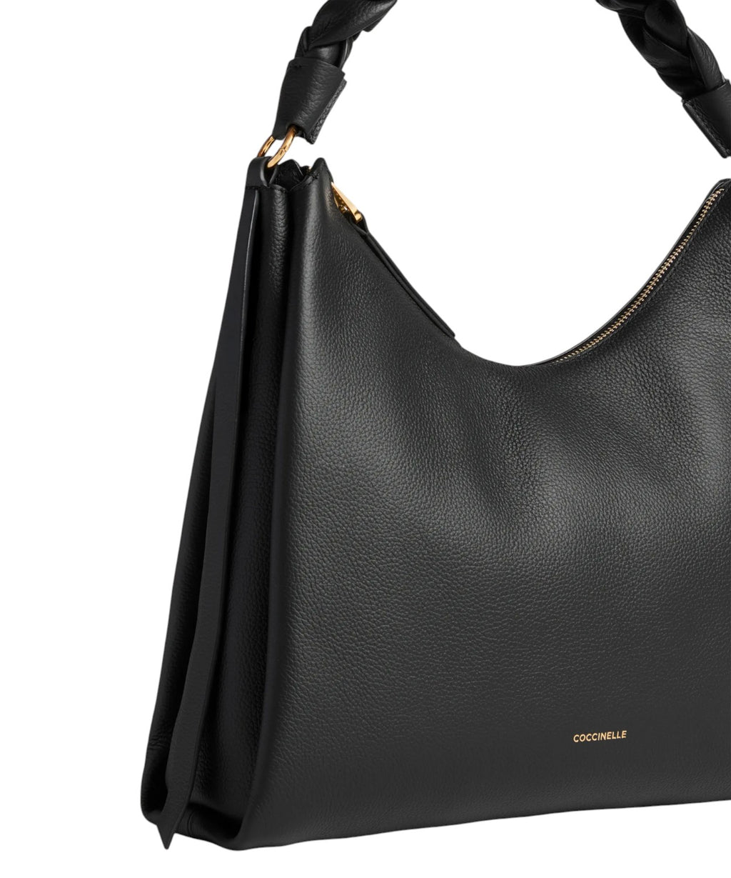 Sac Boheme Medium en cuir Double avec poignée tressée