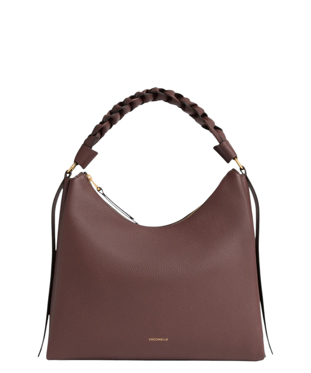 Sac Boheme Medium en cuir Double avec poignée tressée