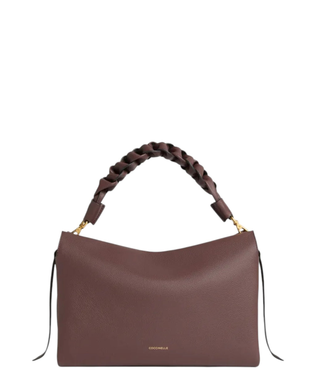 Sac Boheme Medium en cuir Double avec poignée tressée
