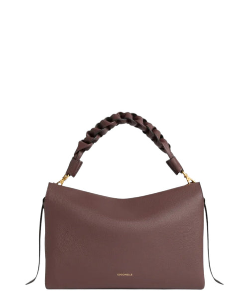 Sac Boheme Medium en cuir Double avec poignée tressée