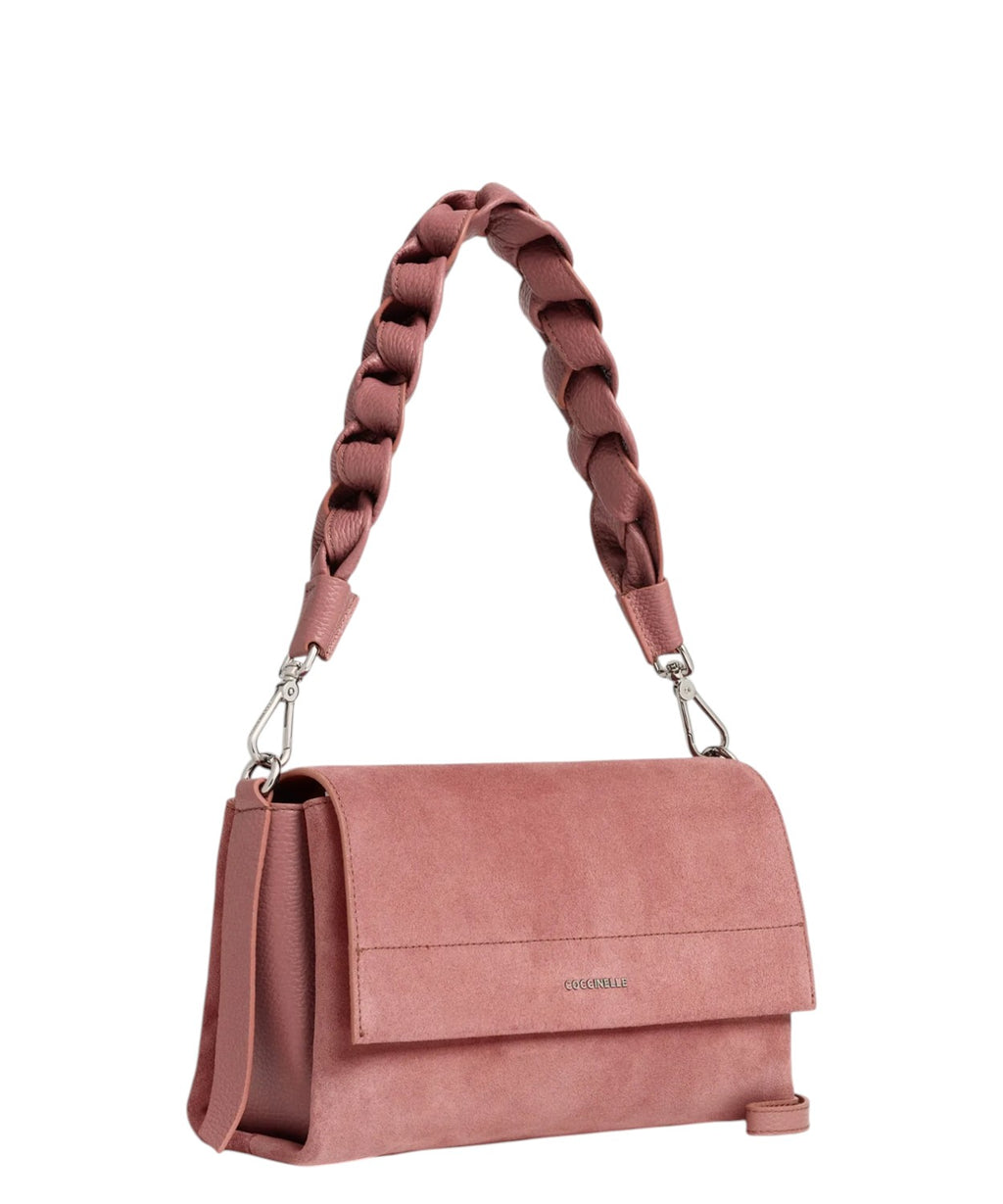 Coccinelle Boheme Small en daim et cuir avec bandoulière
