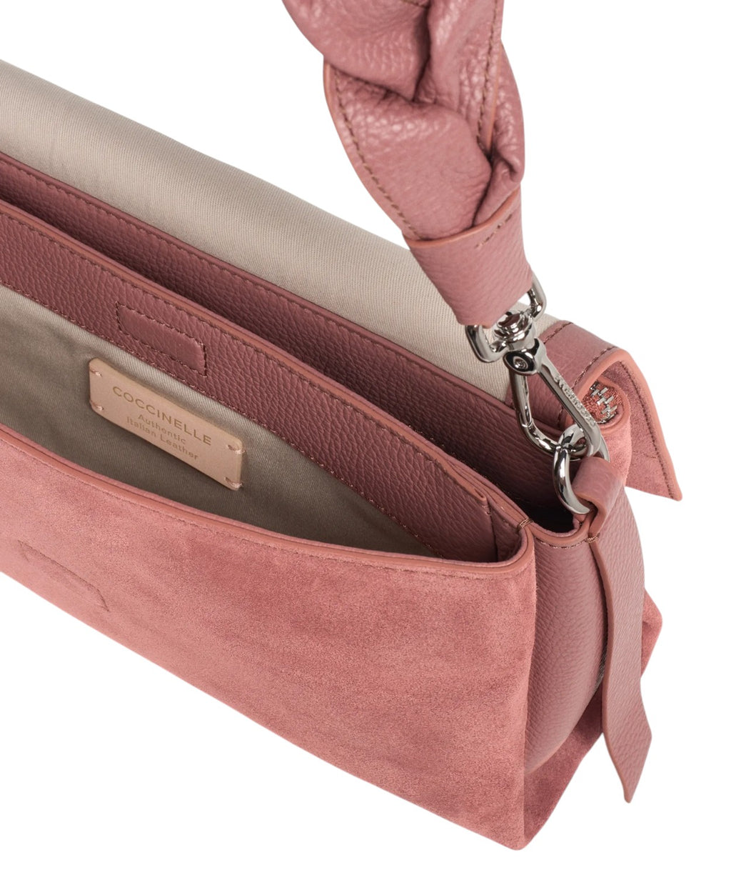 Coccinelle Boheme Small en daim et cuir avec bandoulière