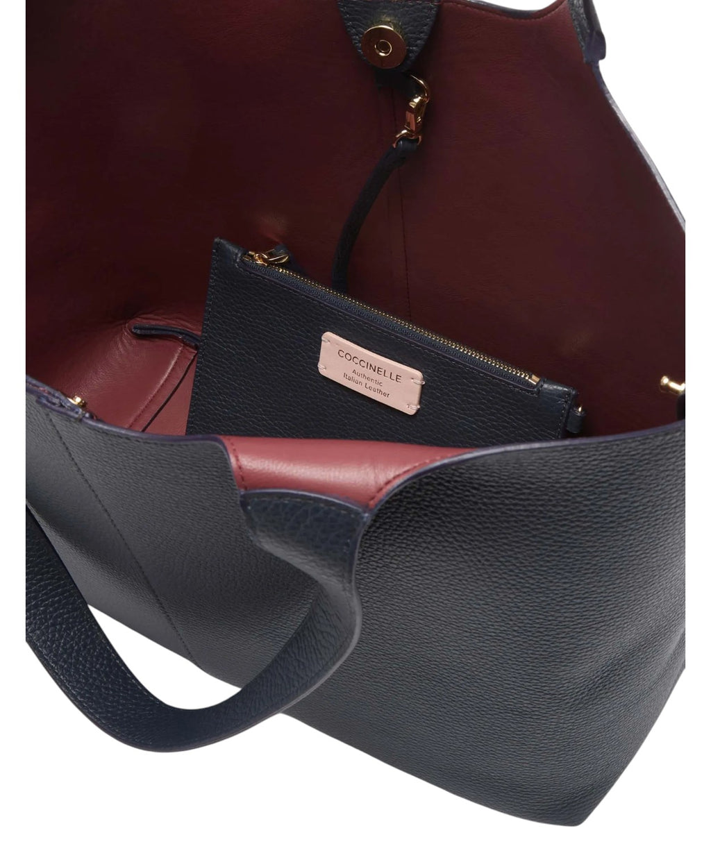 Coccinelle C-Easy Large en cuir grainé