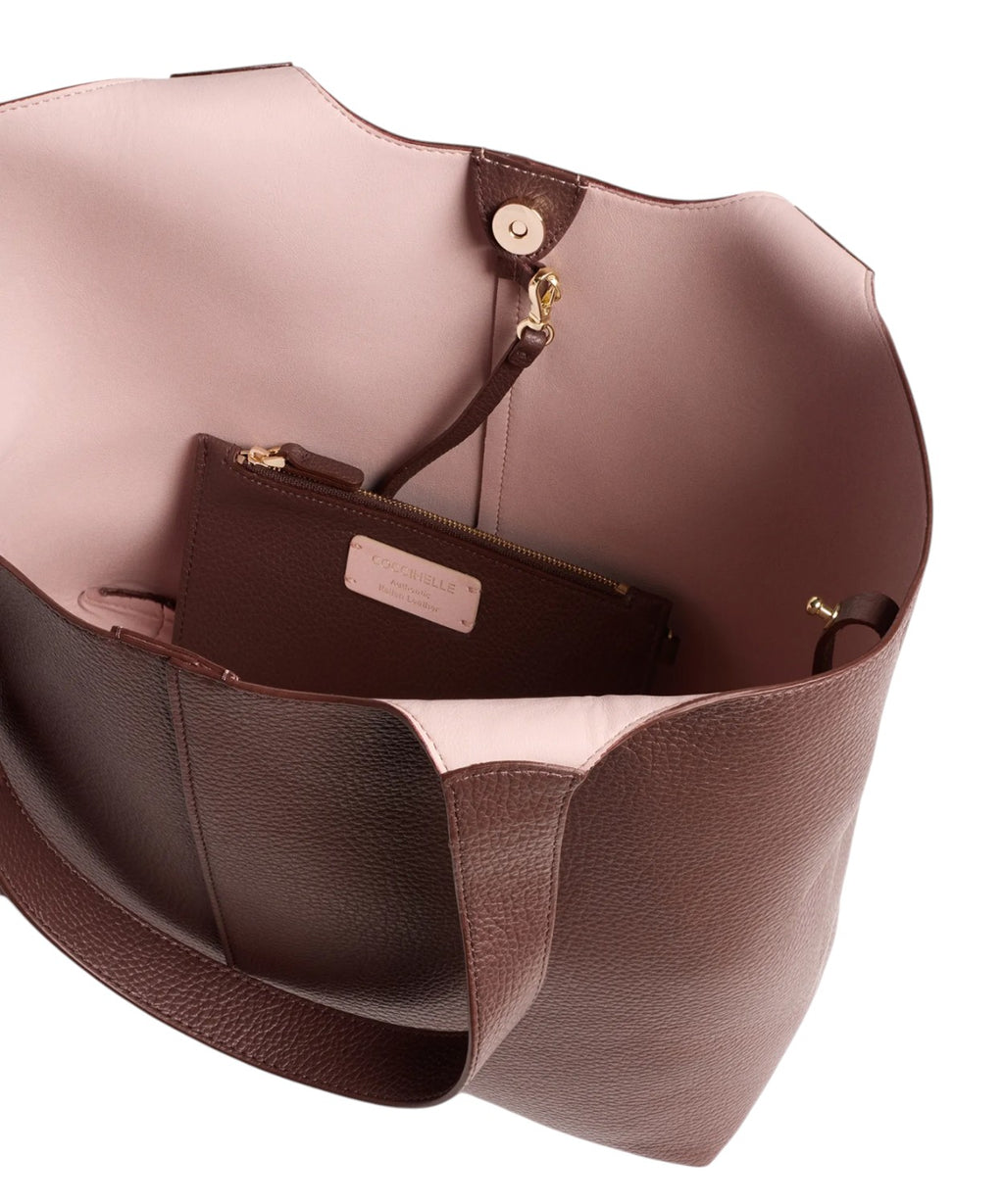 Coccinelle C-Easy Large en cuir grainé