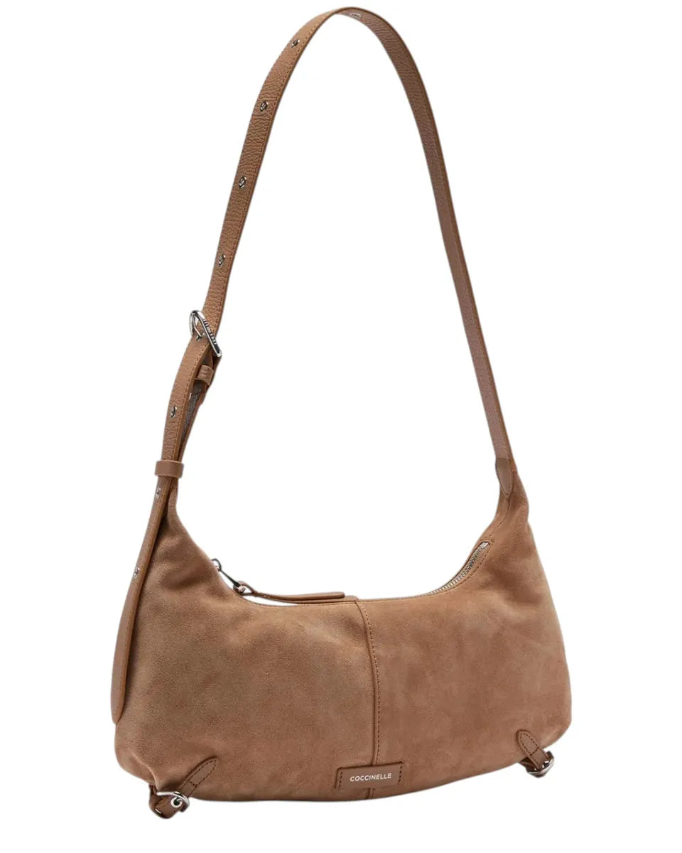 Coccinelle Abigail Suede Bimaterial Small-Coccinelle-Borse a spalla-Vittorio Citro Boutique