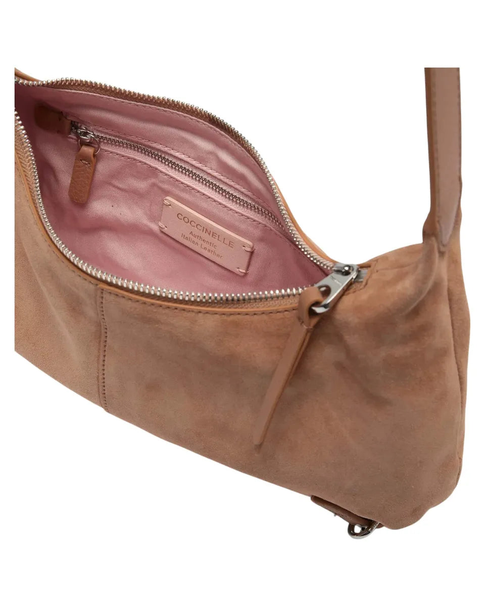 Coccinelle Abigail Suede Bimaterial Small-Coccinelle-Borse a spalla-Vittorio Citro Boutique