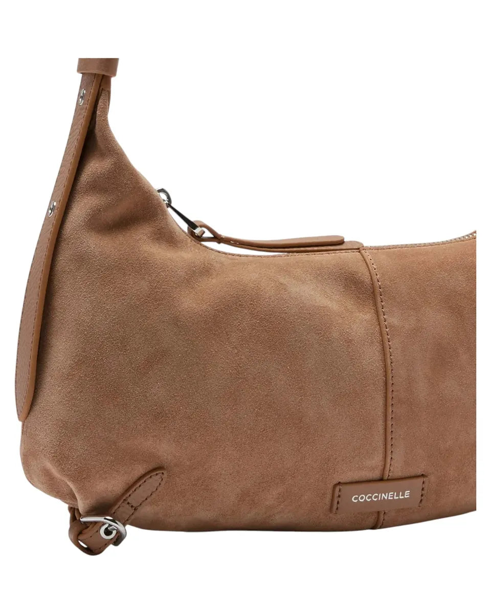 Coccinelle Abigail Suede Bimaterial Small-Coccinelle-Borse a spalla-Vittorio Citro Boutique