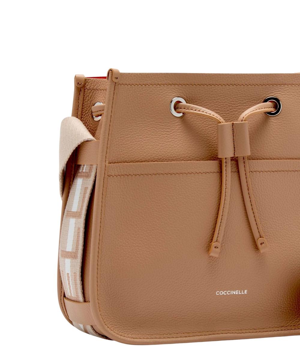 Borsa a Tracolla Raquel Small in Pelle Double con Nastro Multicolor-Coccinelle-Borse a spalla-Vittorio Citro Boutique