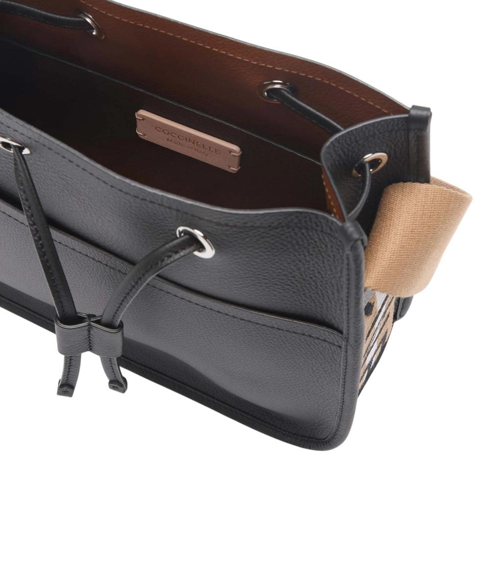 Borsa a Tracolla Raquel Small in Pelle Double con Nastro Multicolor-Coccinelle-Borse a spalla-Vittorio Citro Boutique