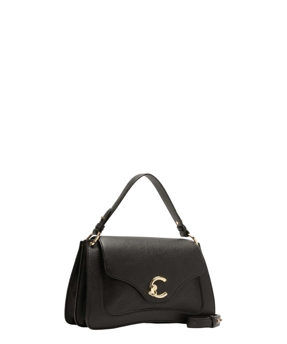 Borsa C-Me Medium in Pelle con Logo Coccinelle-Coccinelle-Borse a mano-Vittorio Citro Boutique