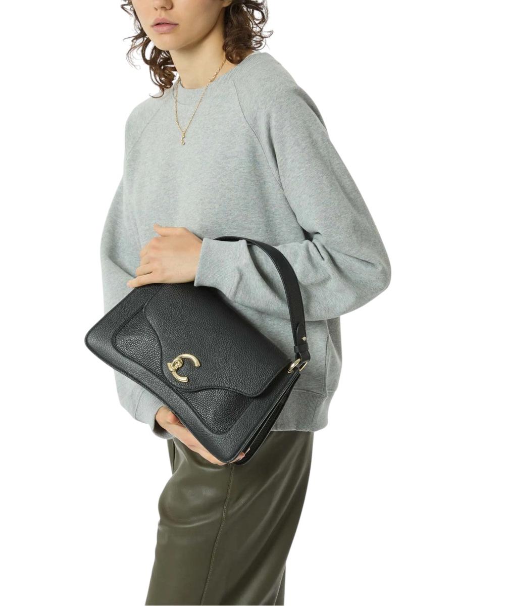 Borsa C-Me Medium in Pelle con Logo Coccinelle-Coccinelle-Borse a mano-Vittorio Citro Boutique