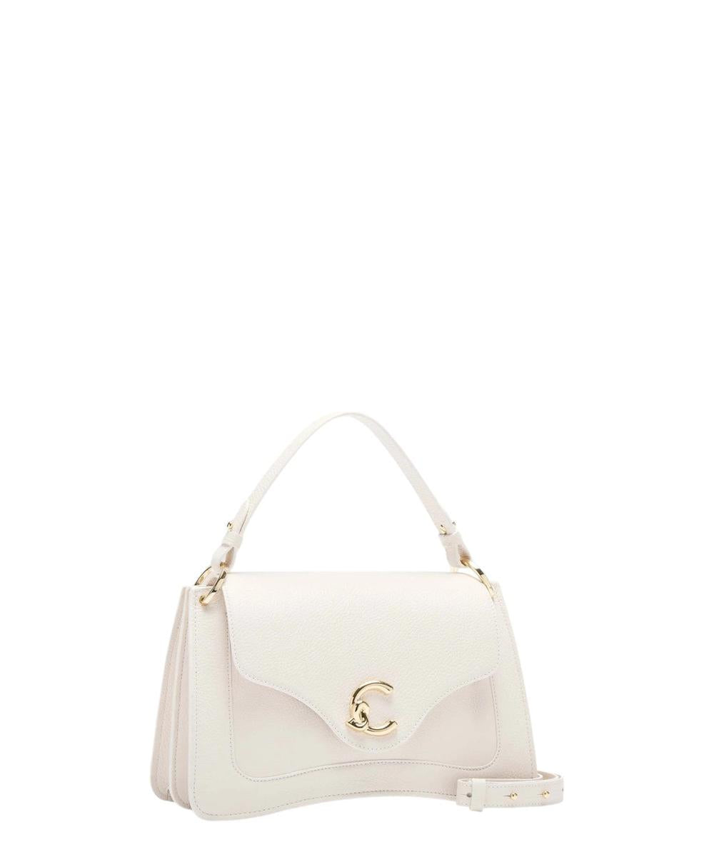 Borsa C-Me Medium in Pelle con Logo Coccinelle-Coccinelle-Borse a mano-Vittorio Citro Boutique