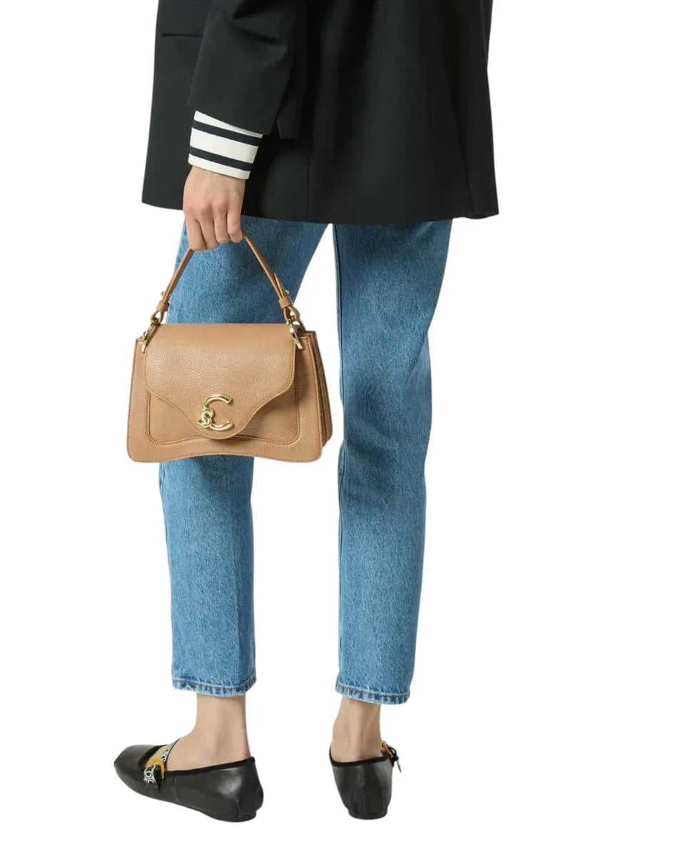 Borsa C-Me Small in Pelle con Logo Coccinelle-Borse a mano-Coccinelle-Vittorio Citro Boutique