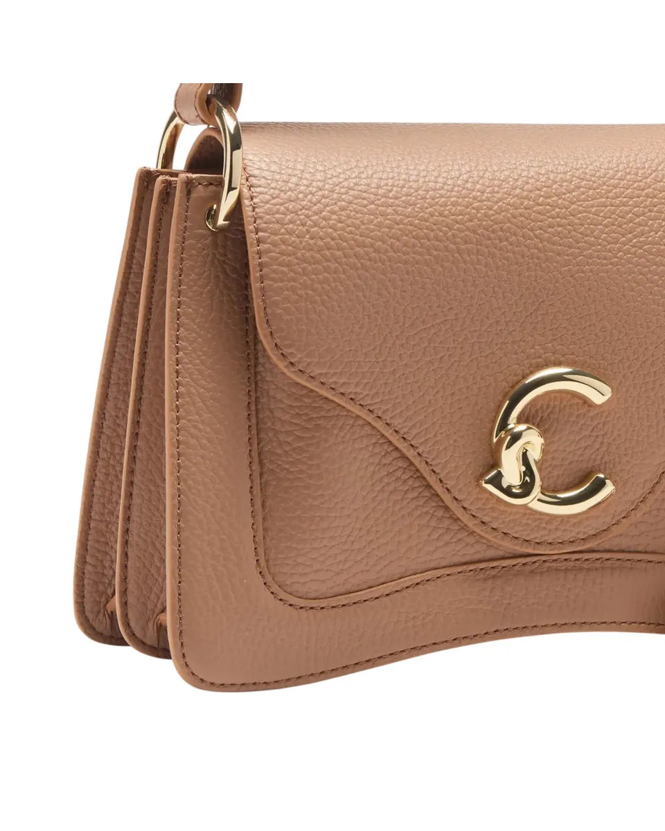 Borsa C-Me Small in Pelle con Logo Coccinelle-Borse a mano-Coccinelle-Vittorio Citro Boutique