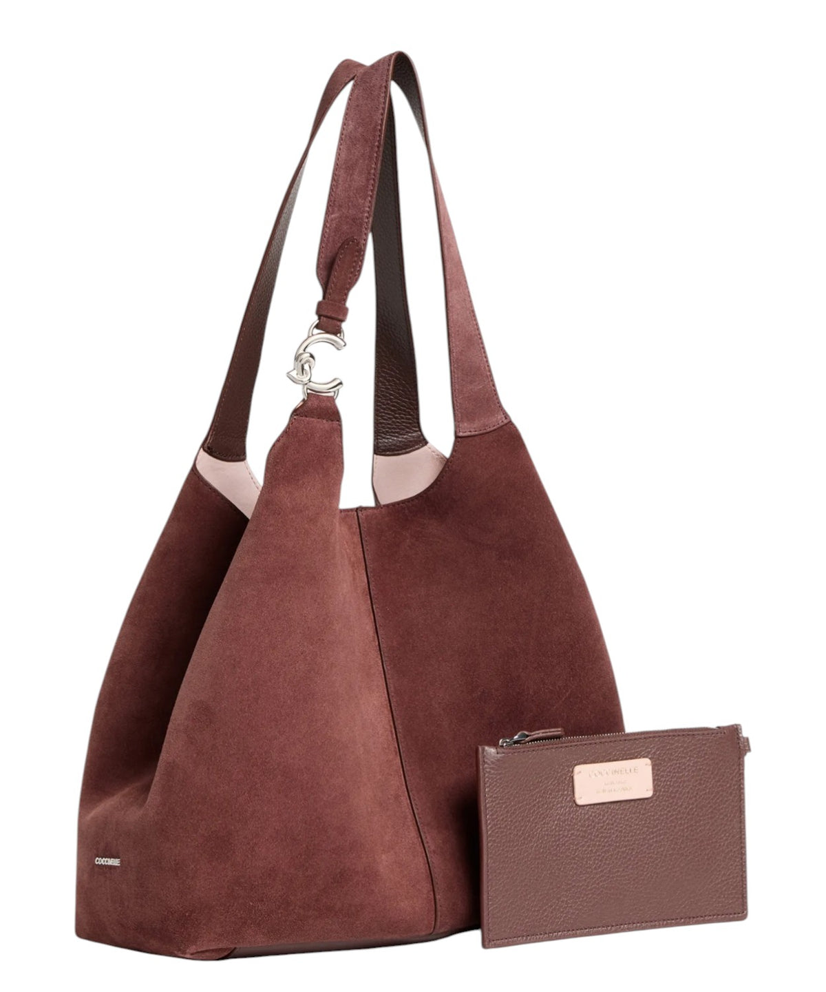 Coccinelle C-Easy Large en daim et cuir grainé