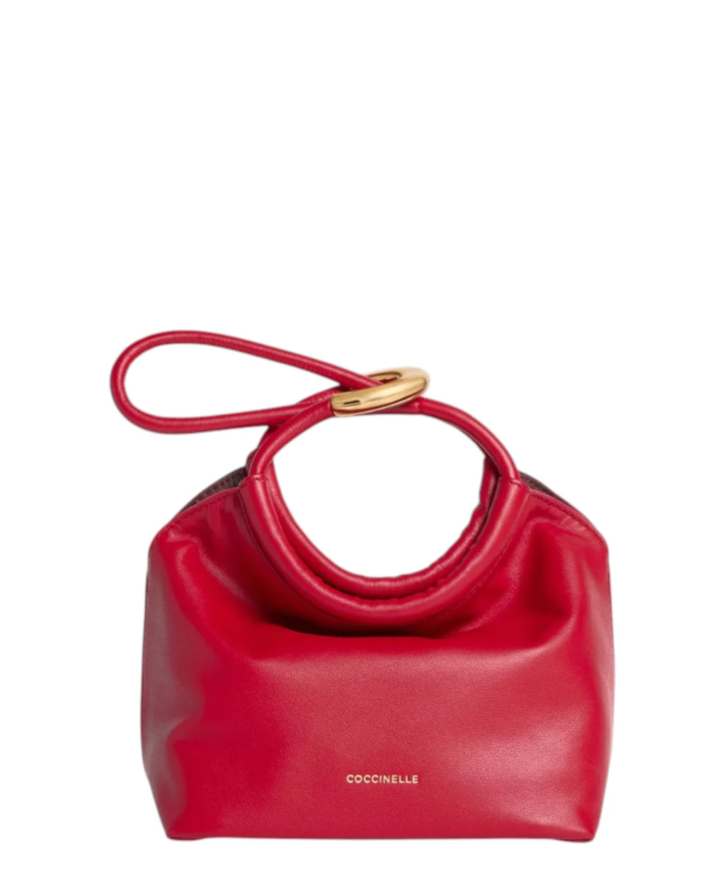 Coccinelle Finn Pouch Small en cuir avec fermeture magnétique