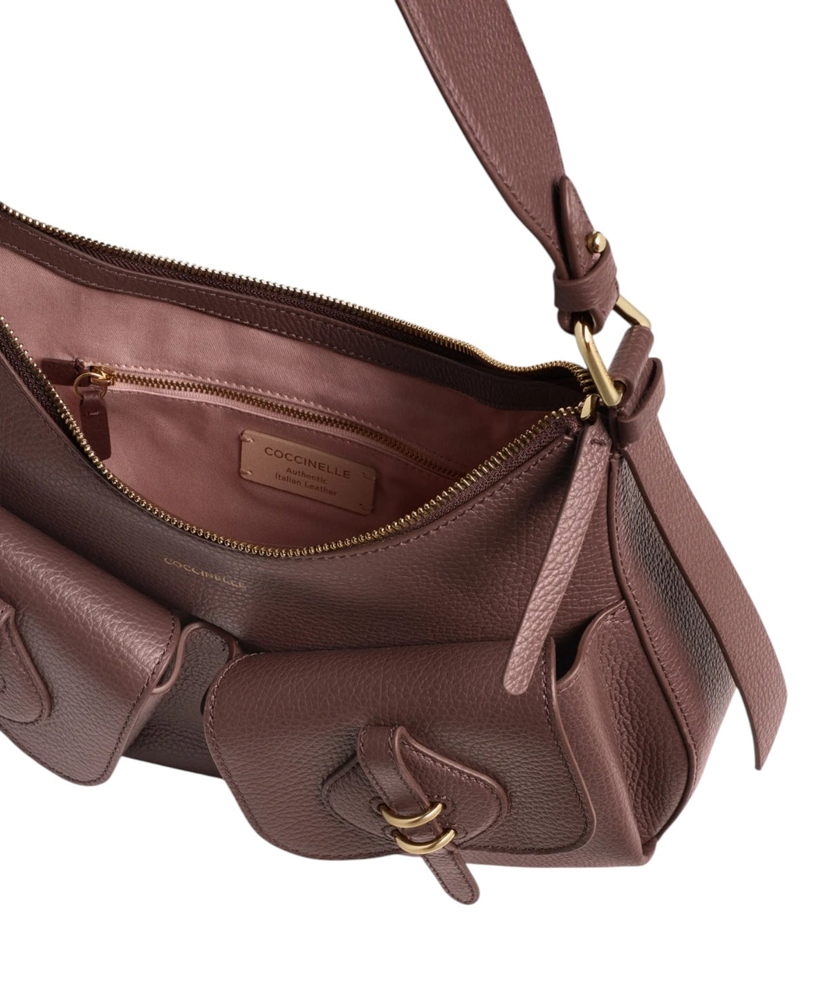 Coccinelle Mavery Pocket Medium en cuir avec poches avant