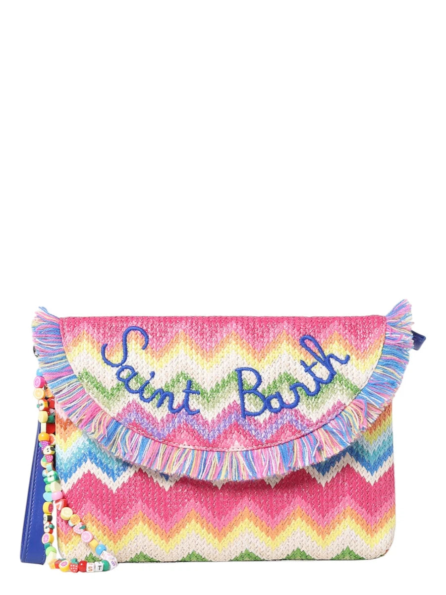 Pochette di Paglia Multicolore con Frange-Pochette-Mc2 Saint Barth-Vittorio Citro Boutique