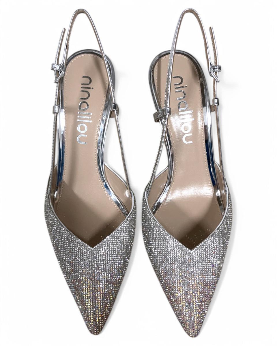 Slingback con punta strass-NINALILOU-Scarpe con tacco-Vittorio Citro Boutique