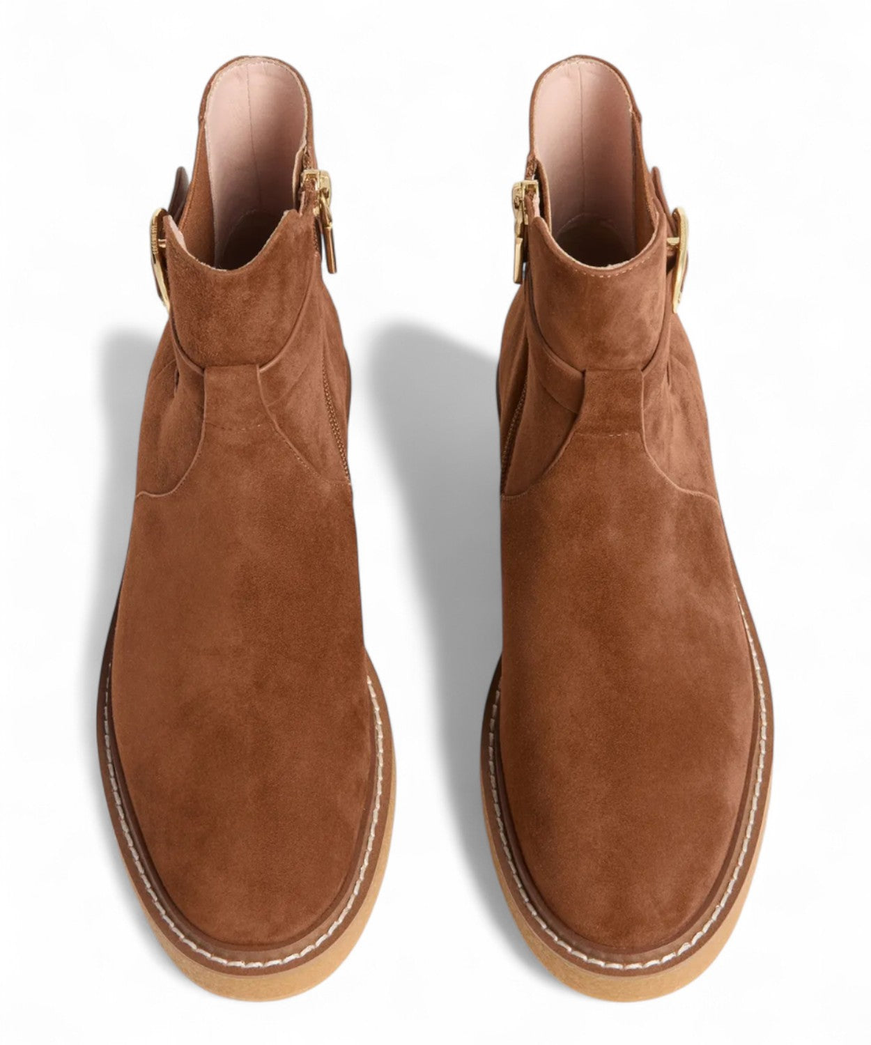 Coccinelle Stivaletti C-Saddle in Suede con Fibbia