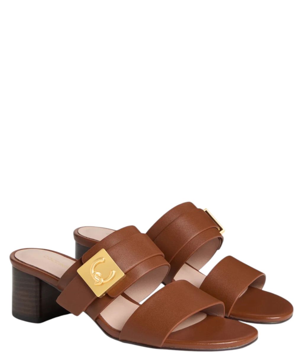 Sandales Coccinelle C-Me Lock en cuir avec talon