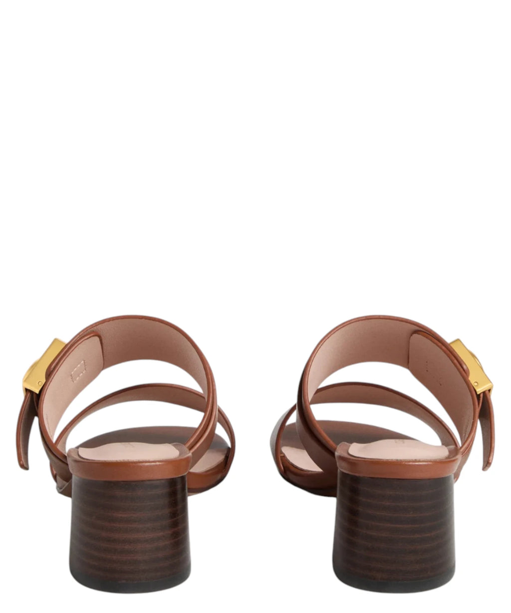 Sandales Coccinelle C-Me Lock en cuir avec talon