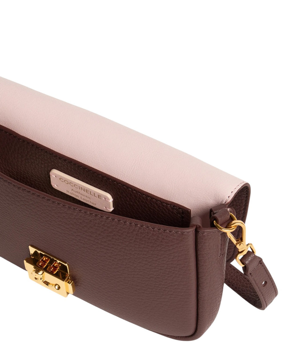 Coccinelle C-Me Lock Mini en cuir avec bandoulière