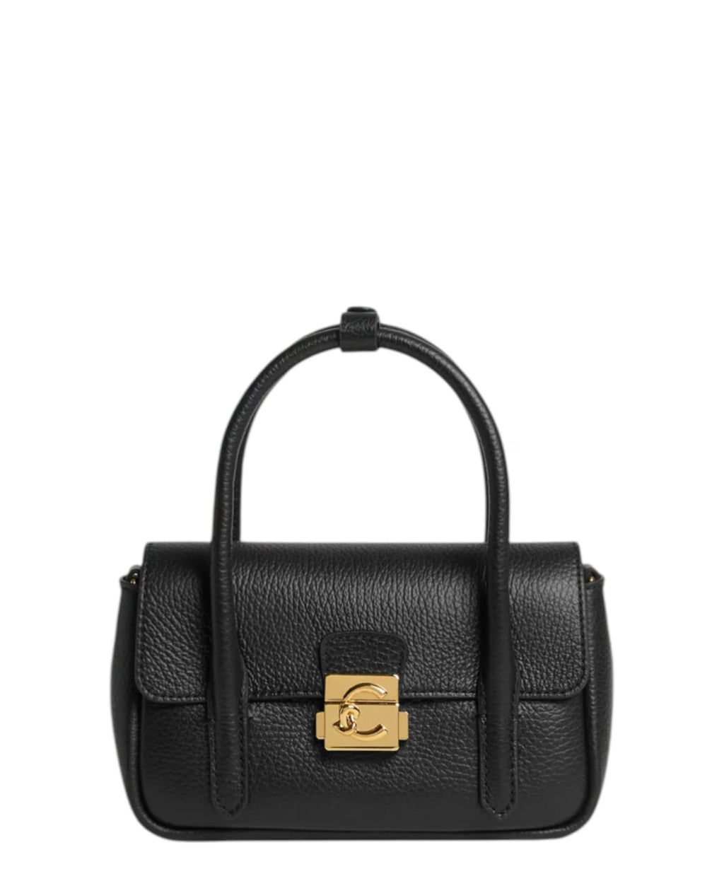 Sac Coccinelle C-Me Lock Mini en cuir avec bandoulière